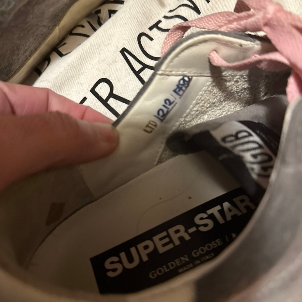 Grey suede golden goose